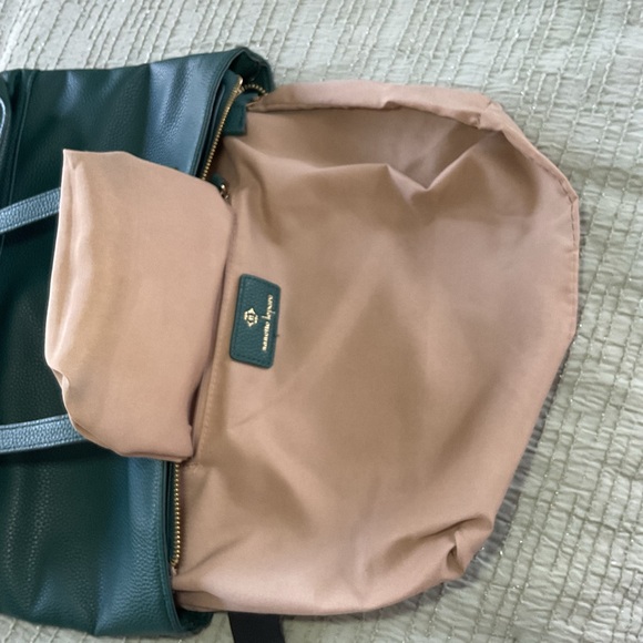 Nanette Lepore Green Pebbled Leather Tote Shoulder Work Bag - Picture 10 of 12